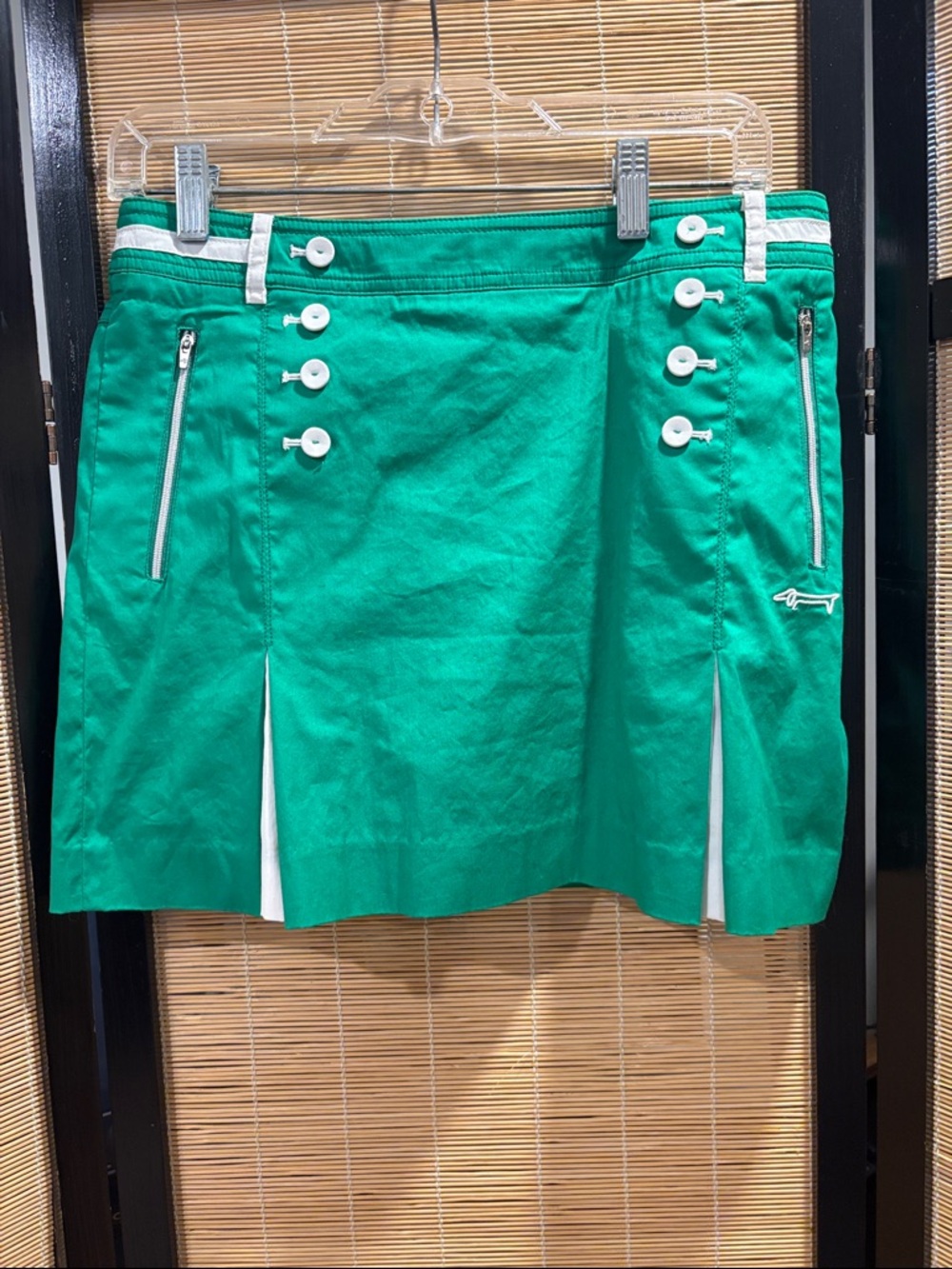 White Trim Green golf Skirt
